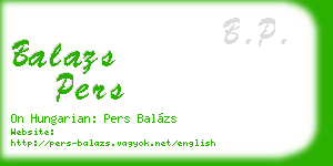 balazs pers business card